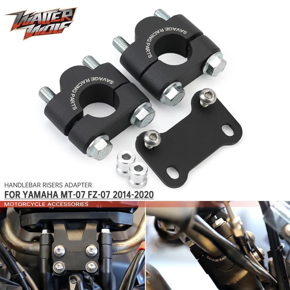 Adattatore per riser manubrio per YAMAHA MT07 FZ07 2014-2020 2017 FZ MT 07 Accessori moto Bar Raise Mount Maniglia Morsetto Copertura