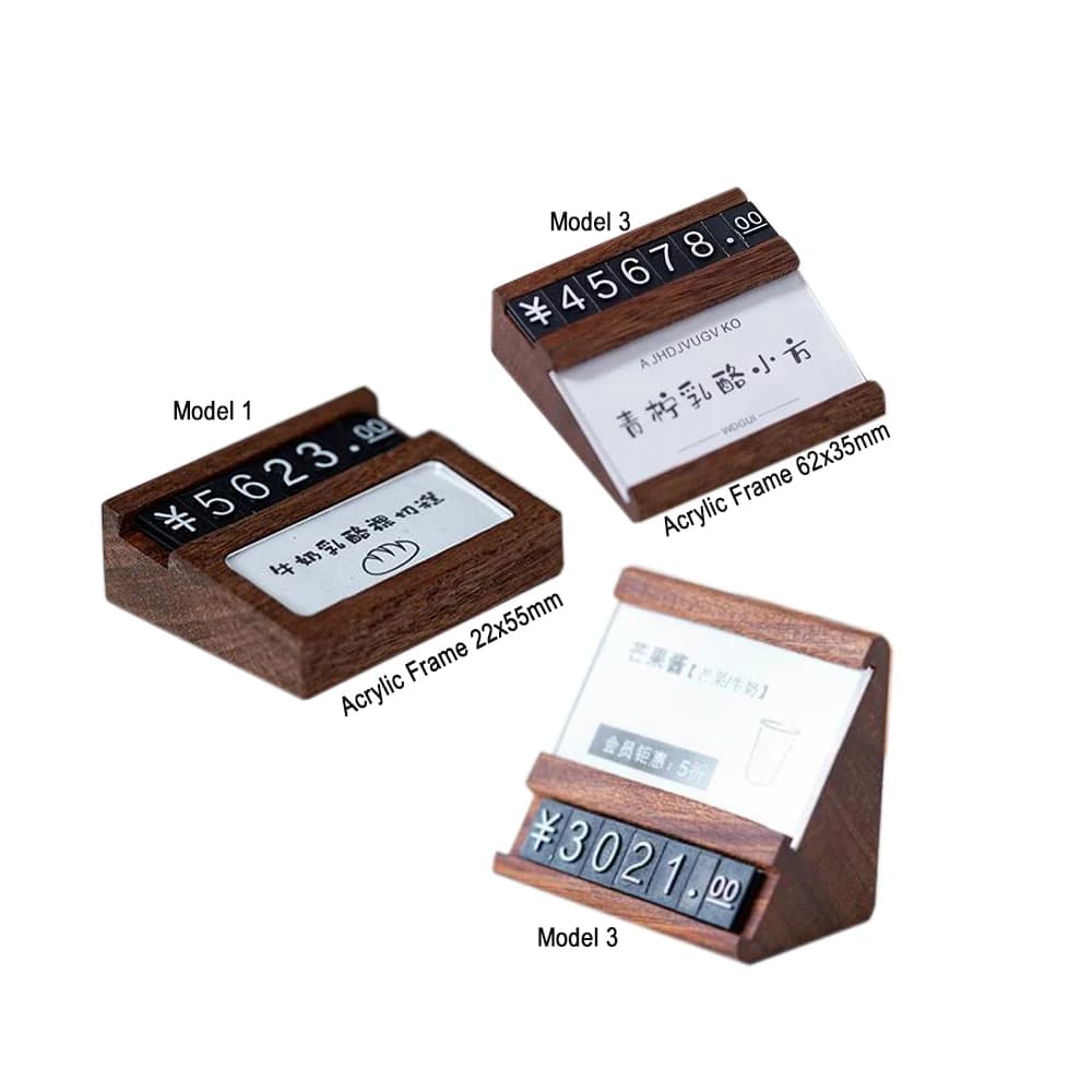 1PC Scaffale Talker Cartellini prezzi regolabili Kit $ Euro, Gioielli Vino Numero di cifre Display Cubo Segno Etichetta Alumiun Supporto in metallo Telaio