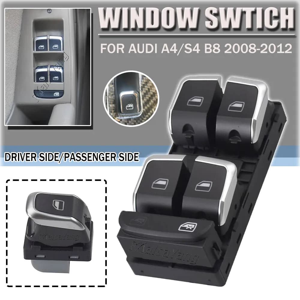 Finestra Sollevatore Interruttore Per AUDI A1 Q3 A4 Q5 2008-2018 1.4T 2.0T 2.0T 3.0T 8KD959851A Auto di Controllo di Alimentazione Pulsante di Vetro Accessori