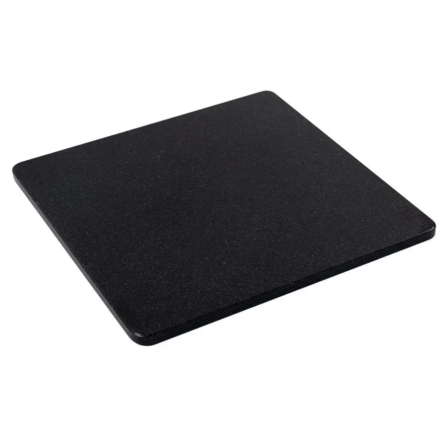 Tagliere in granito nero 16x16 pollici, tagliere in marmo con piedini antiscivolo per dolci, formaggi, salumi, cioccolato, 1