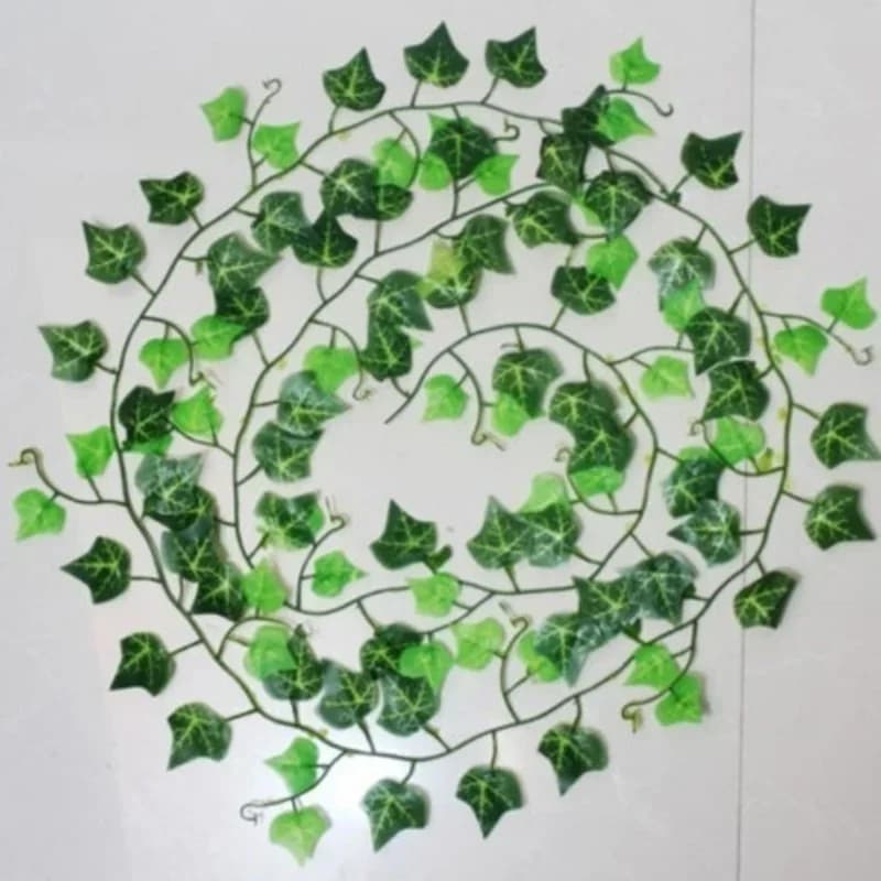 2M Artificial Ivy Vine Garland Simulation Green Leaf Hanging Plant Wall Decor Wedding Garden Party Decoration Props