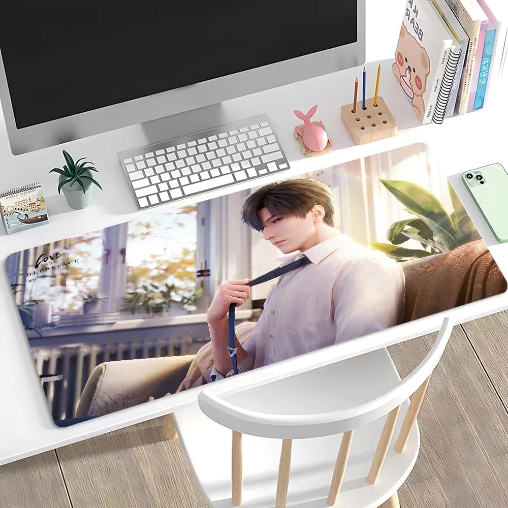 Mouse Mat Game Love And Deepspace Large Non-slip Mouse Mat Sewn Edge Mat Durable desktop laptop game Keyboard 900x400mm