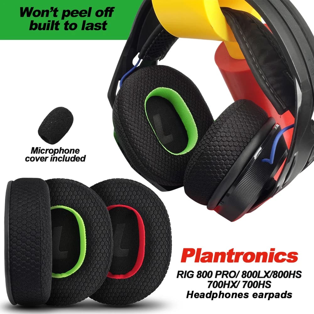 Earpads Replacement Compatible For Plantronics RIG 800 PRO 800LX/800HS 700HX/ 700HS Upgrade Ear Pads Ear Cushions Memory Foam
