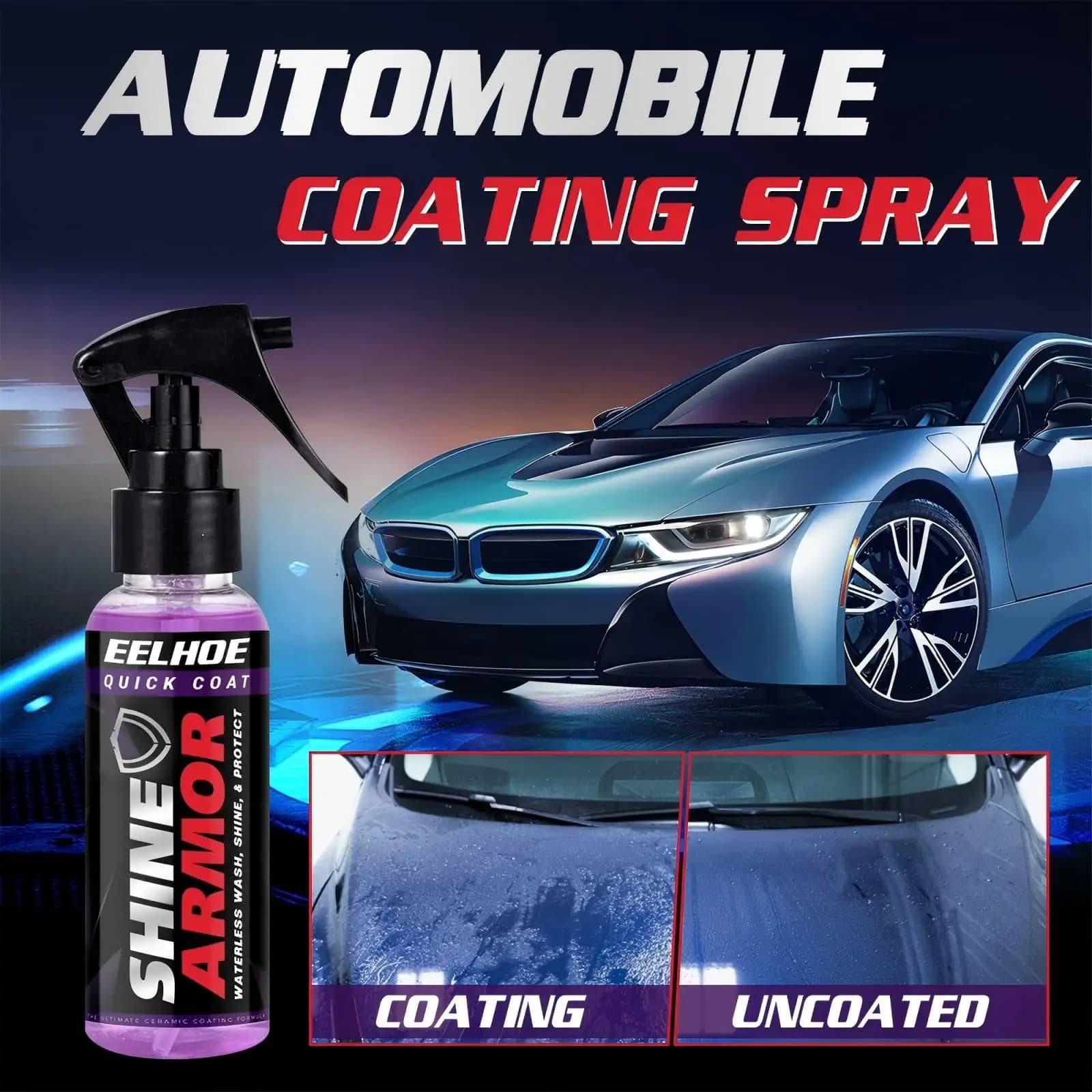 EELHOE Nano Ceramic Car Coating Hydrophobic Layer Car Paint Polish Spray Wax for Car Nano Ceramic Coating Car Cleaning Products