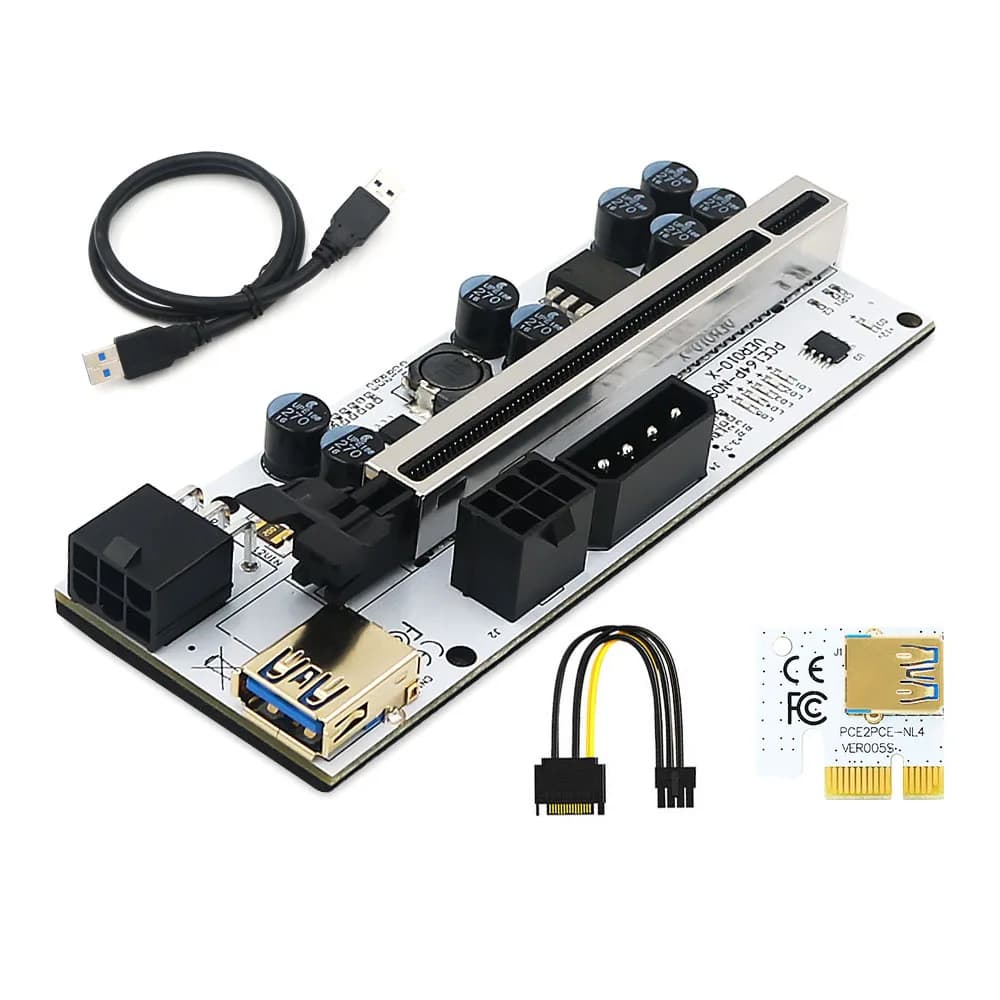 1-10 pz PCIE Riser per scheda Video 010 010X VER010 010S Plus USB 3.0 PCI E Express Cable Cabo Riser GPU X16 Riser Card per l'estrazione mineraria