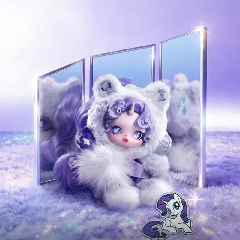POP MART SKULLPANDA x My Little Pony Series Mystery Box - Statuetta Anime Carina, Bambola Giocattolo, Blind Bag, Modello da Collezione, Decorazione da Scrivania, Regalo