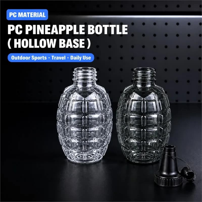 1PC Pineapple Bottle For Gel Balls Water Beads Storage Portable Ammo Refill Bottle Hollow Drainage Bottom Pour Spout Cap