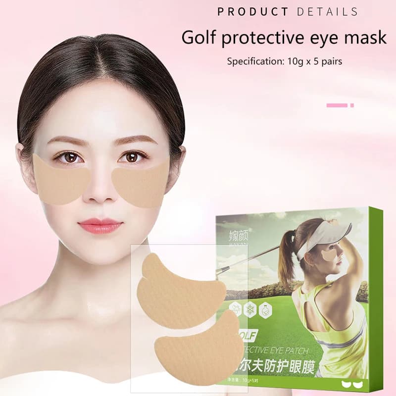 5 Pair Moisturizing Breathable Sun Protection Face Patch Uv Face Patch Golf Sun Protection PatchesFor Golfs Beach Travel