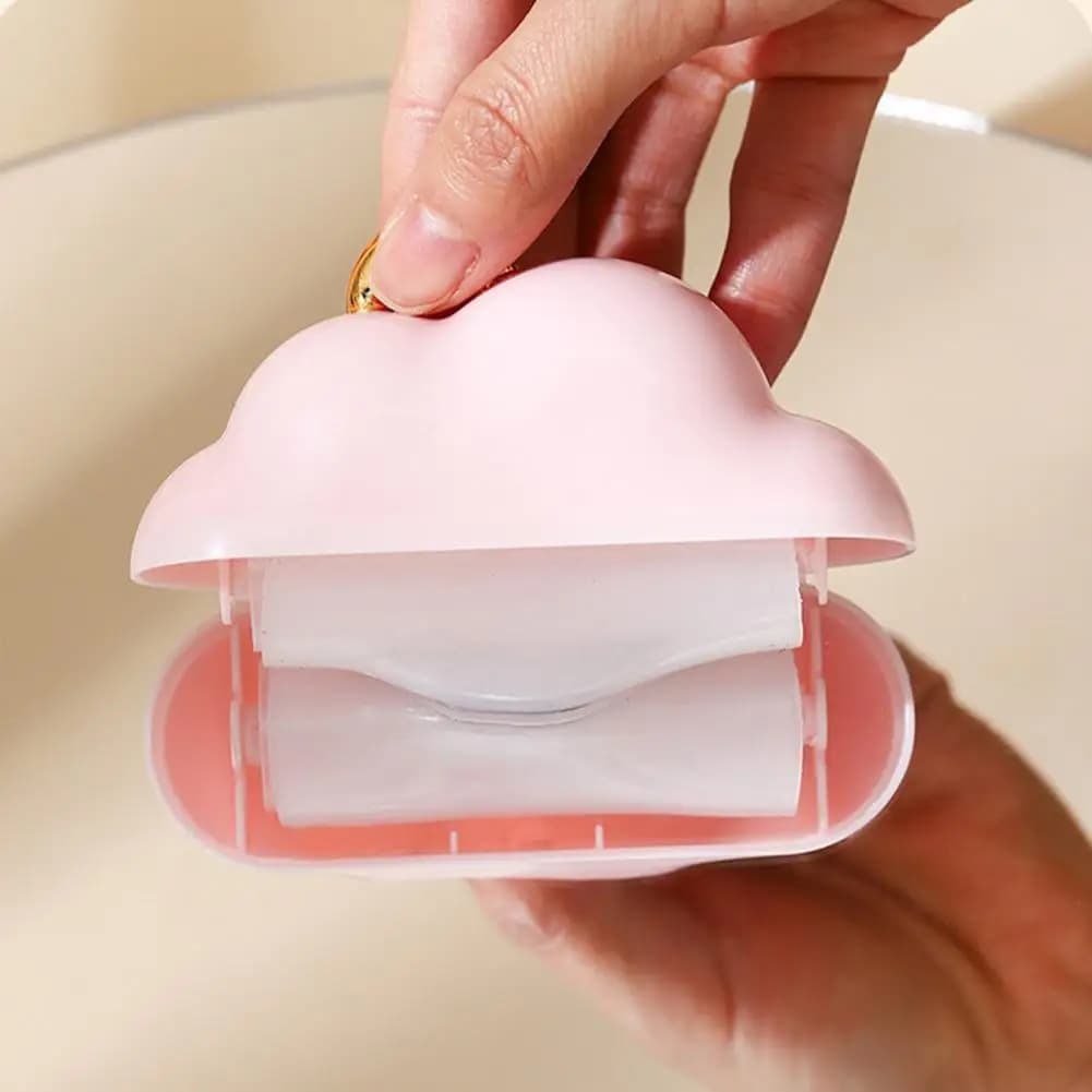 Sticky Lint Roller Reusable Lint Roller for Pet Hair Cloud-shaped Sticky Hair Remover with Lanyard Washable Dust-proof Sofa Bed