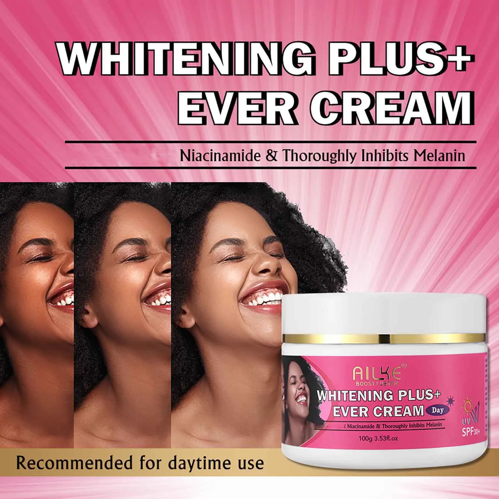 AILKE face cream whitening for woman, illuminates skin, moisturizes, resists melanin and UV rays, with organic Niacinamide, arbutin