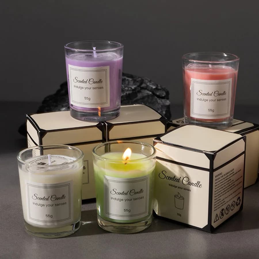 Candela Aromaterapica Premium in Confezione Regalo, Candela Artigianale in Cera di Soia Senza Fumo, Regalo Creativo per Aromaterapia