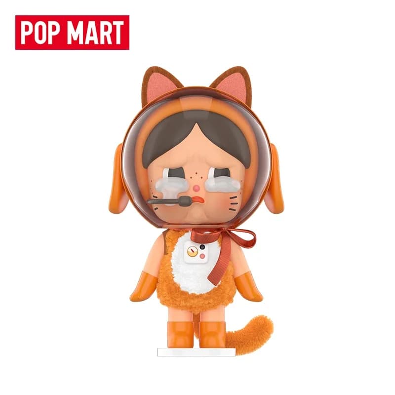 POPMART Crybaby SPACE CAT ORANGE Series Blind Box Mystery Box Guess Bag Toys Doll Cute Desktop Ornament Collection Anime Figure
