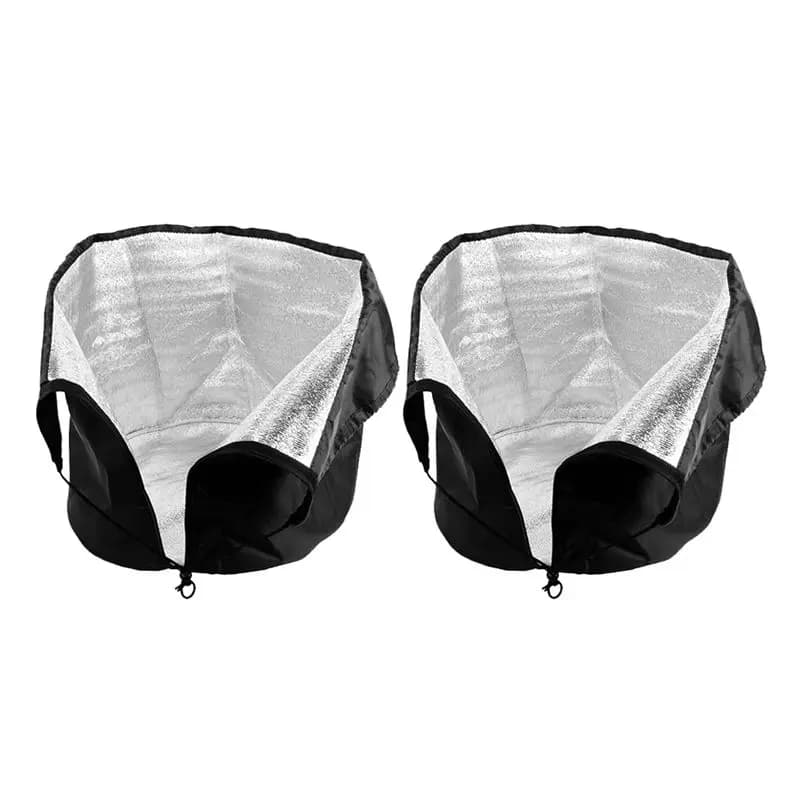 AEE4-2Pack Coperture per vasi per piante per protezione antigelo invernale-18In X 20In Copertura antigelo per piante e arbusti all'aperto (Nero)