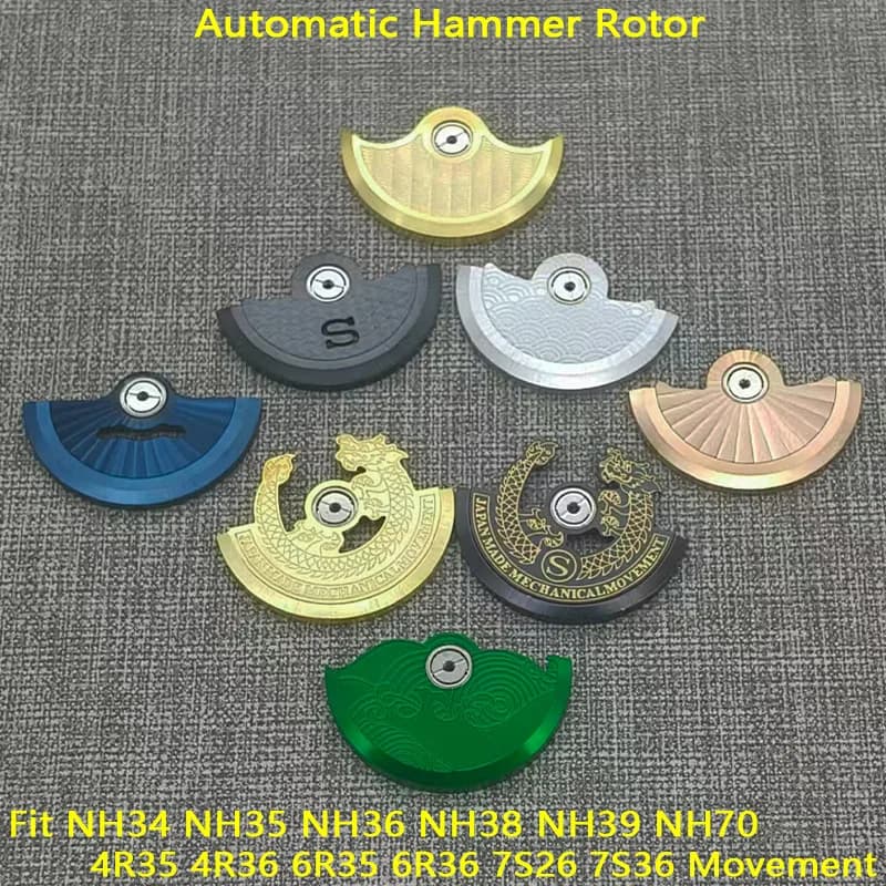 Rotore personalizzato Rotore di movimento NH35 adatto NH36 NH38 39 4R 6R 7S NH35 Movimento pendolo Peso oscillante Martello Rotore automatico
