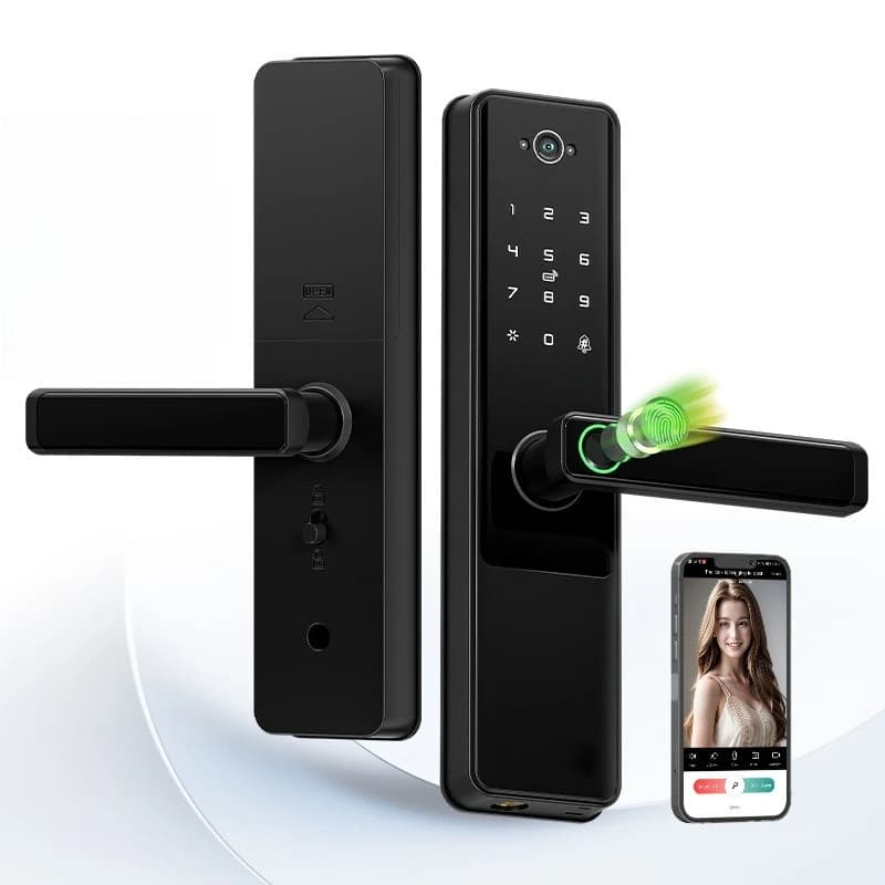 Serratura intelligente semiautomatica, serratura visiva con password per impronte digitali cat eye