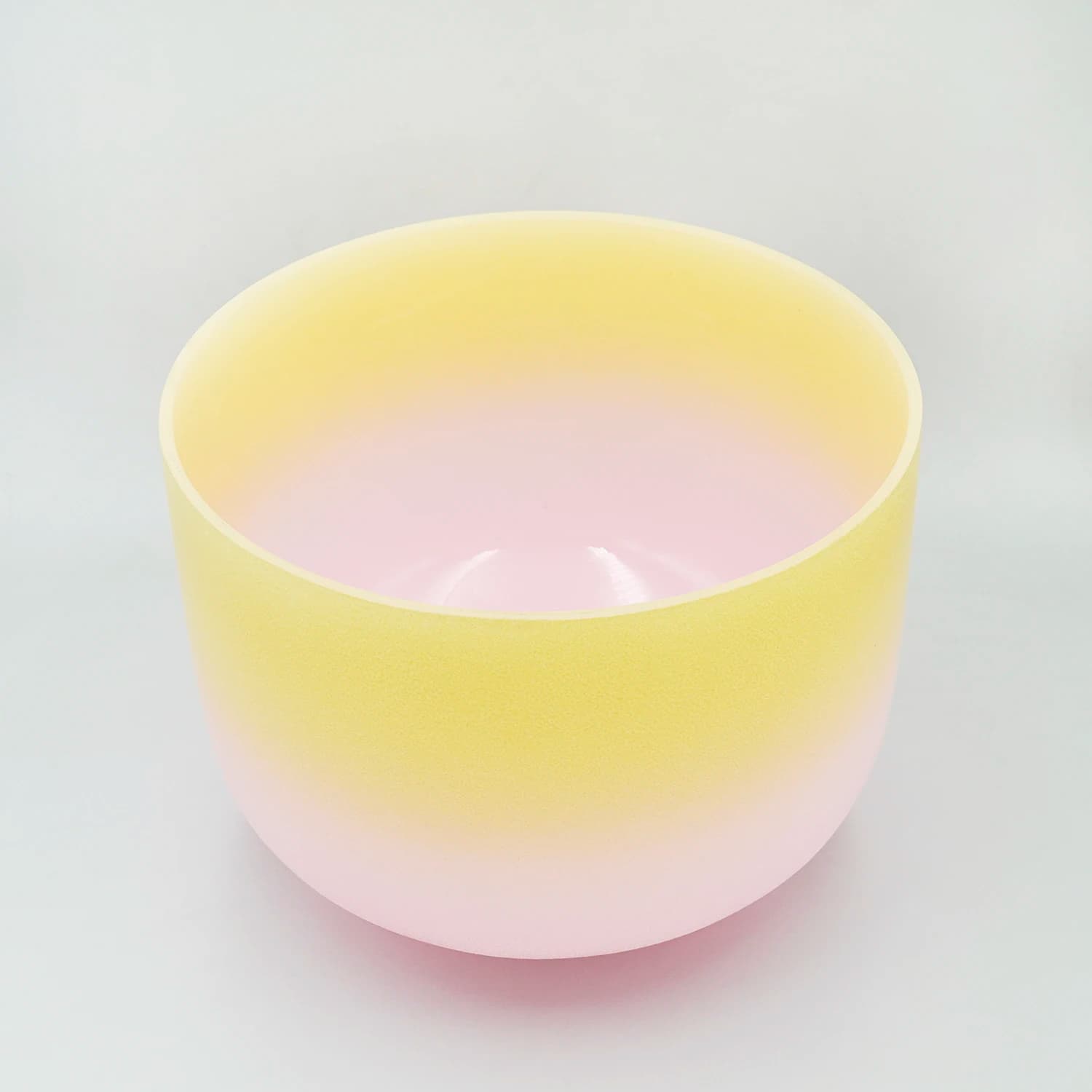 Hye-eun Yellow&Pink 10INCH 432hz/440hz Meditation Sound Healing Bowl ,Crystal Singing Bowl with Beige Bag