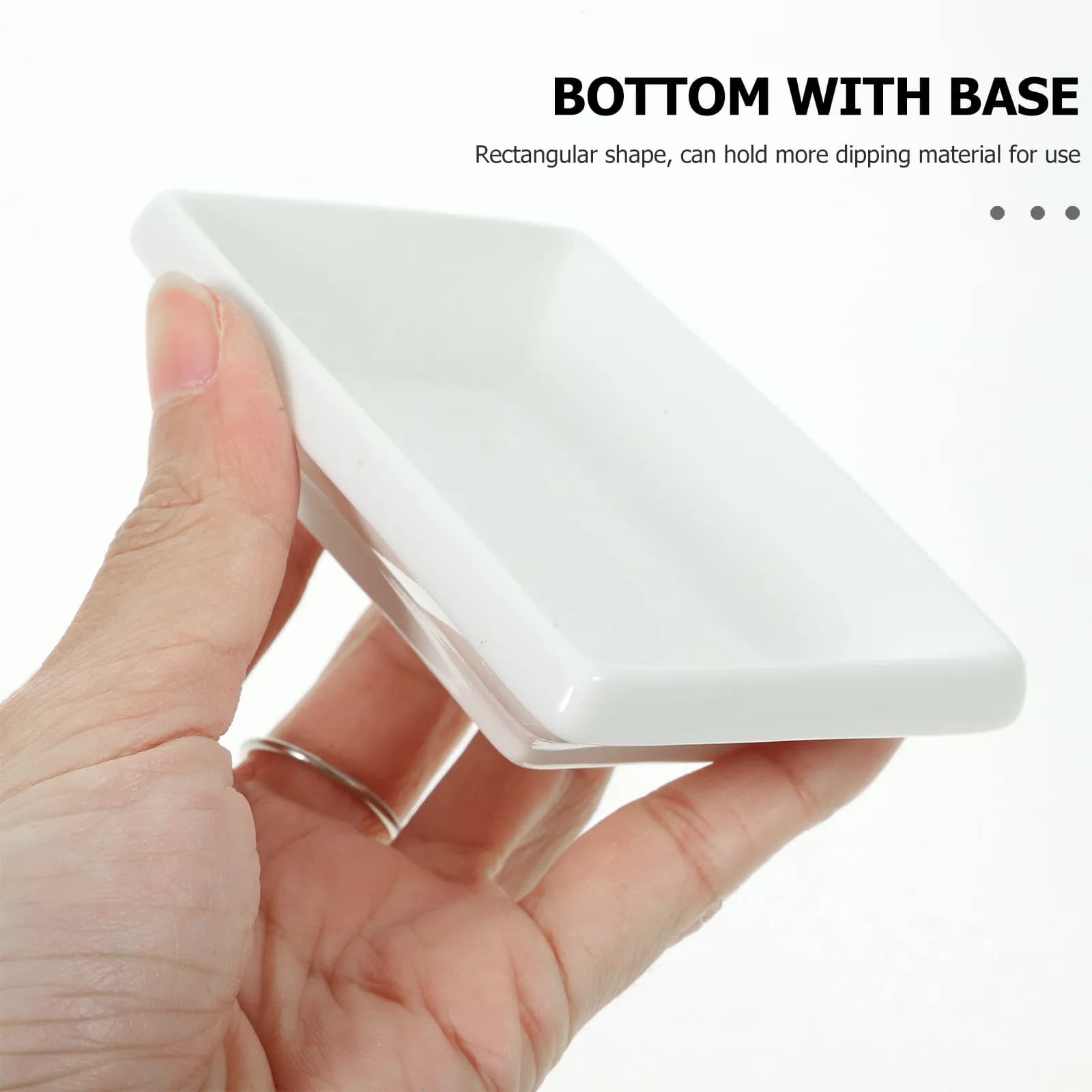 Set di 6 Piattini in Ceramica per Antipasti, Piccoli Ciotoli Bianchi per Salse, Spezie, Condimenti, Snack, Set per Feste, Matrimoni, Catering