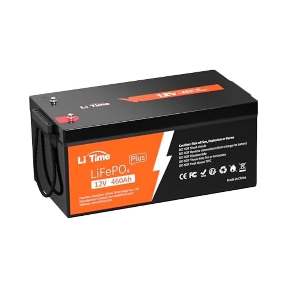 LiTime 12V 460Ah Group 8D LiFePO4 Lithium Battery for Backup Power Supply Electric lawnmower Motosega pruning shears