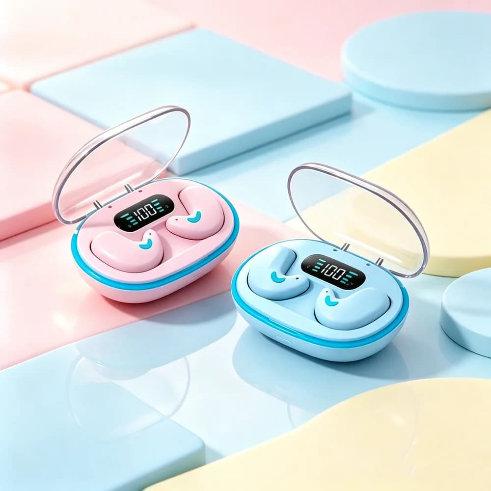 Invisible Sleep Earphones with Mic Sense-Free Micro Sleep Earbuds Open Ear Headsets for Running Fitness Learning Accessories