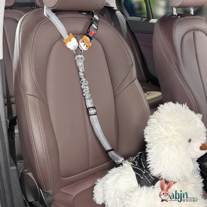 Cintura di Sicurezza per Animali Domestici, Guinzaglio per Cani, Fibbia di Sicurezza, Catena per Cani Teddy Bichon, Cintura di Trazione Fissa per Uso in Auto, Accessori Universali per Animali
