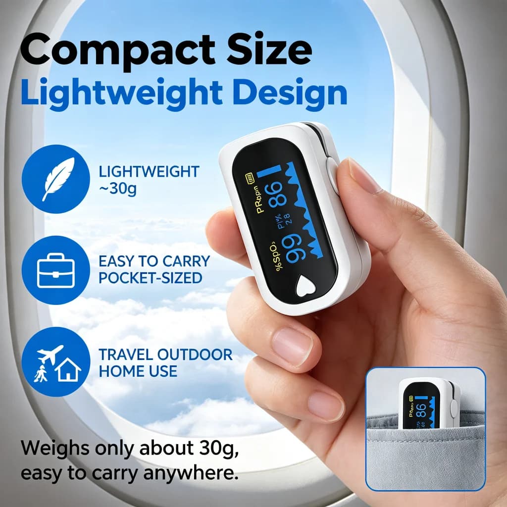 Oximeter Portable Fingertip Pulse Blood Oxygen Saturation Monitor With TFT Display Fingertip Oximeter Testing SpO2 Health Care