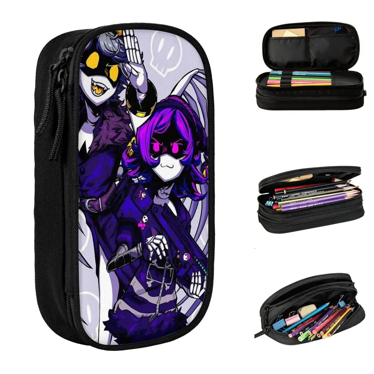 Murder Drones Uzi N Astuccio per matite Cartoon Anime Pen Box Borse Ragazze Ragazzi Grandi astucci per cosmetici da ufficio