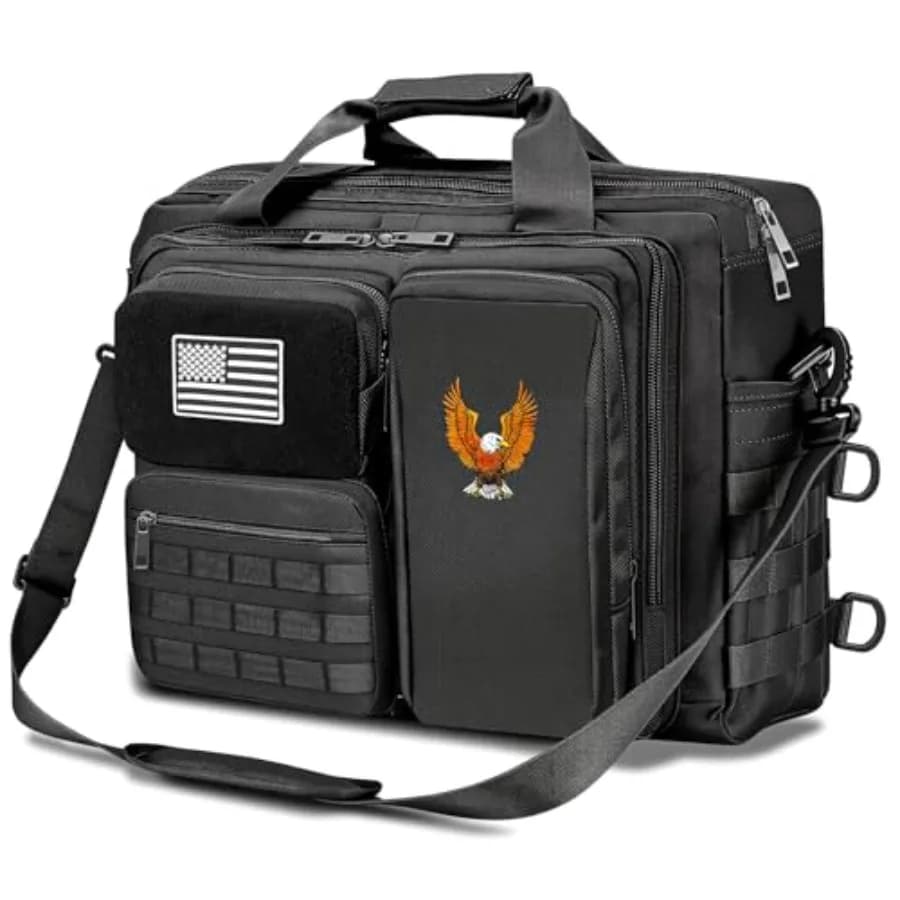 Borsa Tattica per Laptop da Uomo 15.6/18.5 Pollici, Borsa Messenger Tattica Multiuso per Viaggi e Lavoro