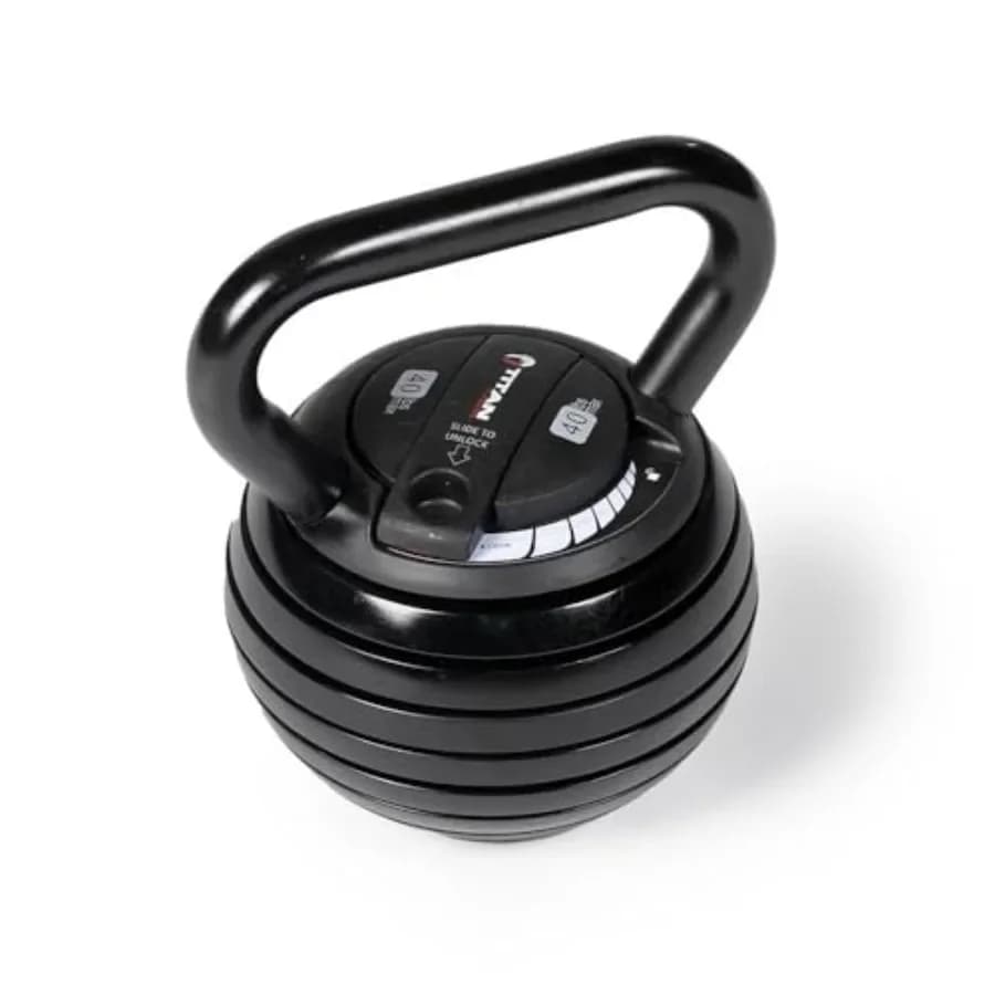 Set di Kettlebell in Ghisa per Palestra Domestica: 10-40 LB, 6 Piastre Regolabili, Nero, per Allenamento di Forza e Condizionamento Completo del Corpo