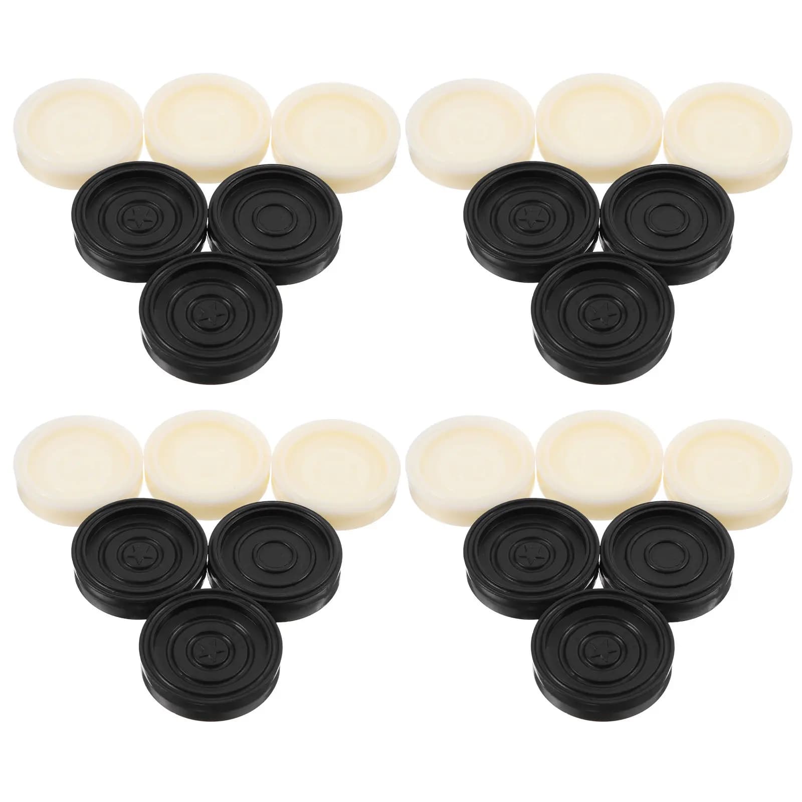 24 Pezzi di Dama in Plastica ABS, Realizzati con Precisione, Prestazioni Affidabili per Dama, Backgammon, Scacchi e Giochi da Tavolo - Versione Migliorata