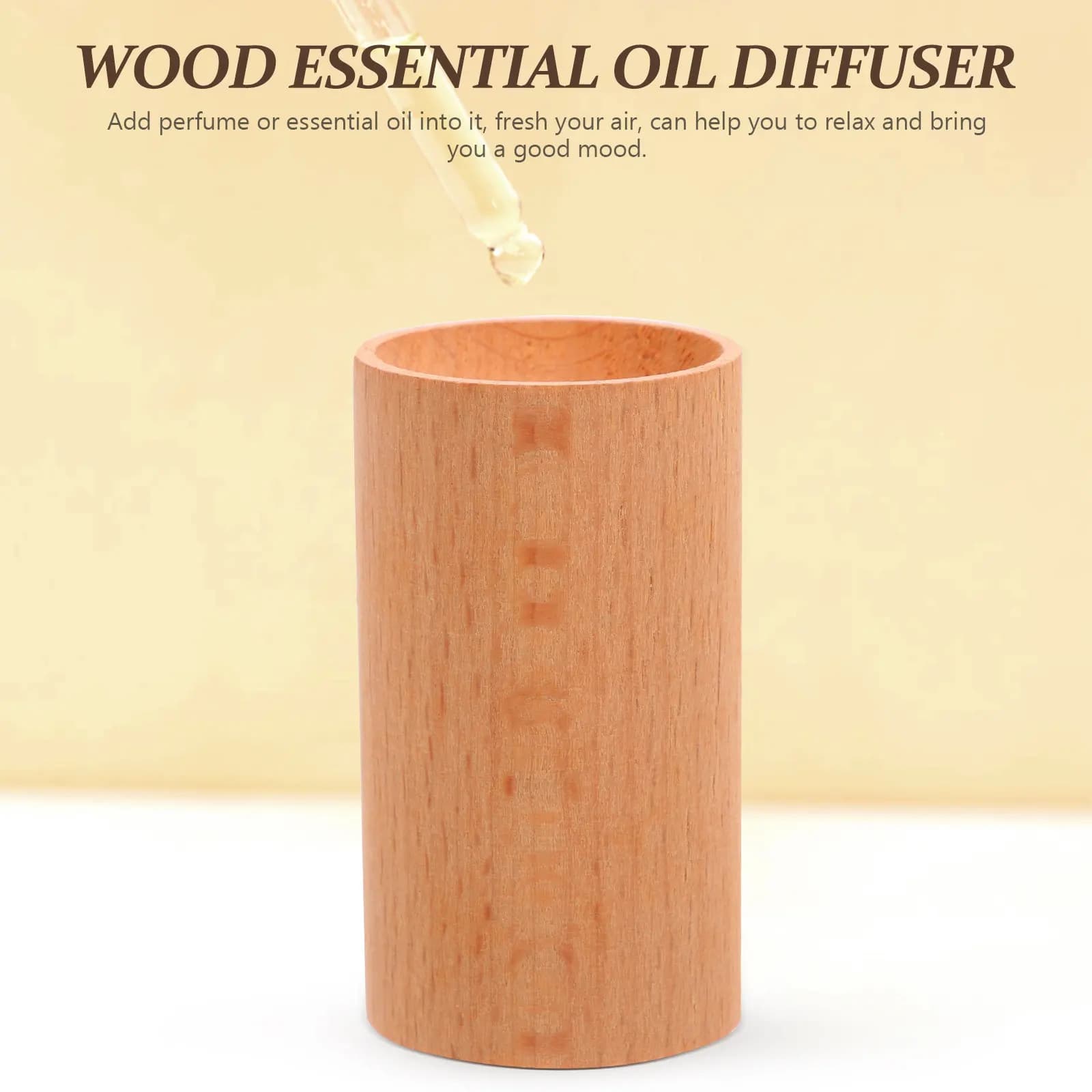 Diffusore di Oli Essenziali in Legno, Elegante Diffusore di Aromi di Piccole Dimensioni per Casa, Ufficio, Auto, Camera da Letto, Yoga, Salone, Regalo