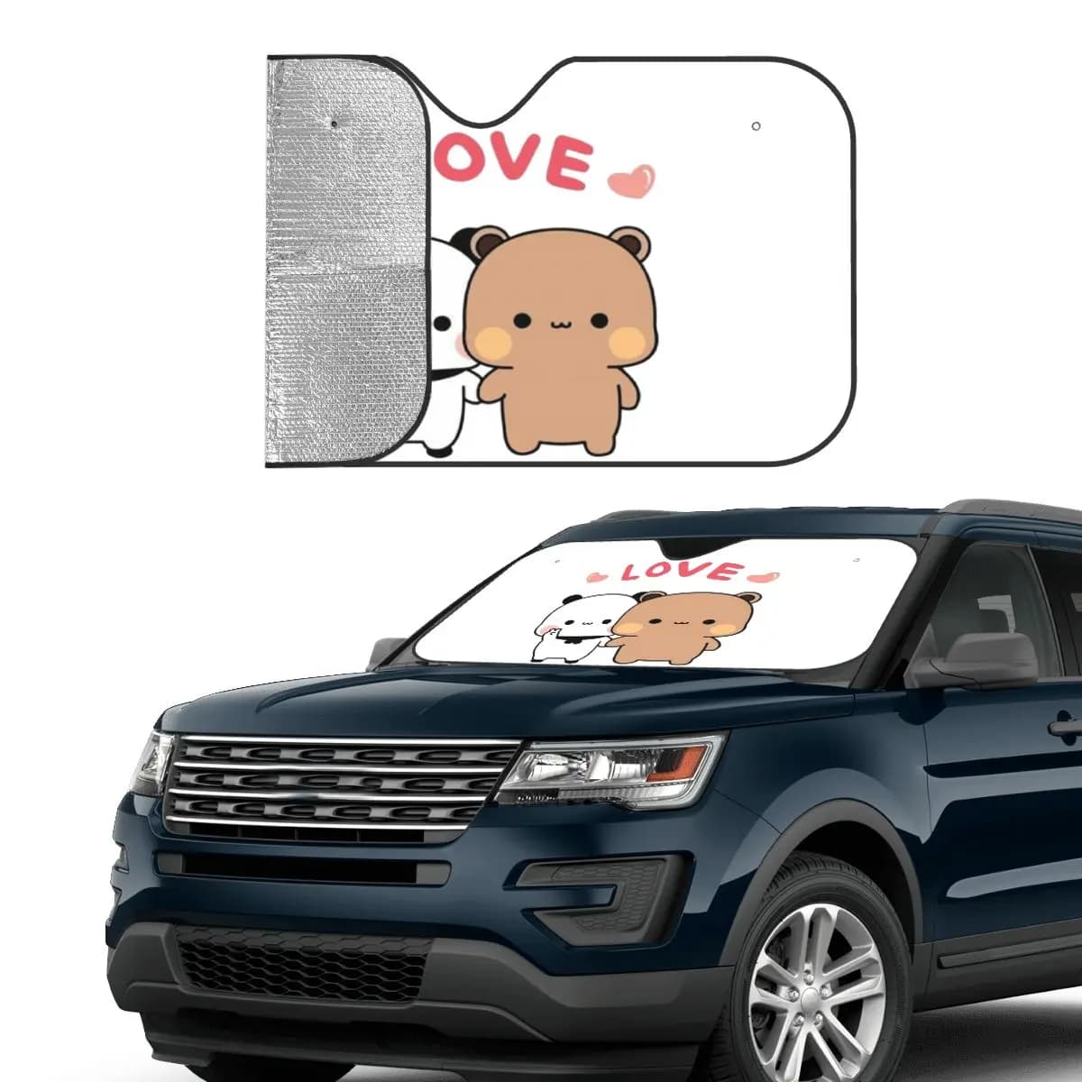 Orso e panda Bubu Dudu Palloncino Parasole Parabrezza Auto Parabrezza Anteriore Finestra Visiera parasole Accessori Coperture