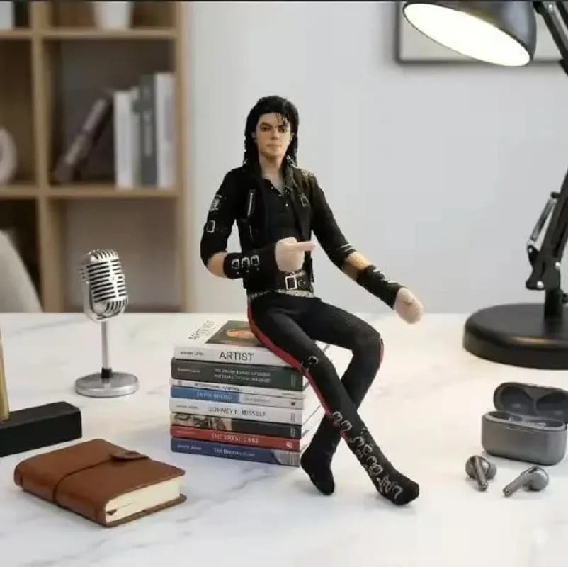New //Hot Style Michael Jackson Cosplay Prop Doll Plush Stuffed Figure Dolls Room Decoration Abstract Joint Mobility Props Gift