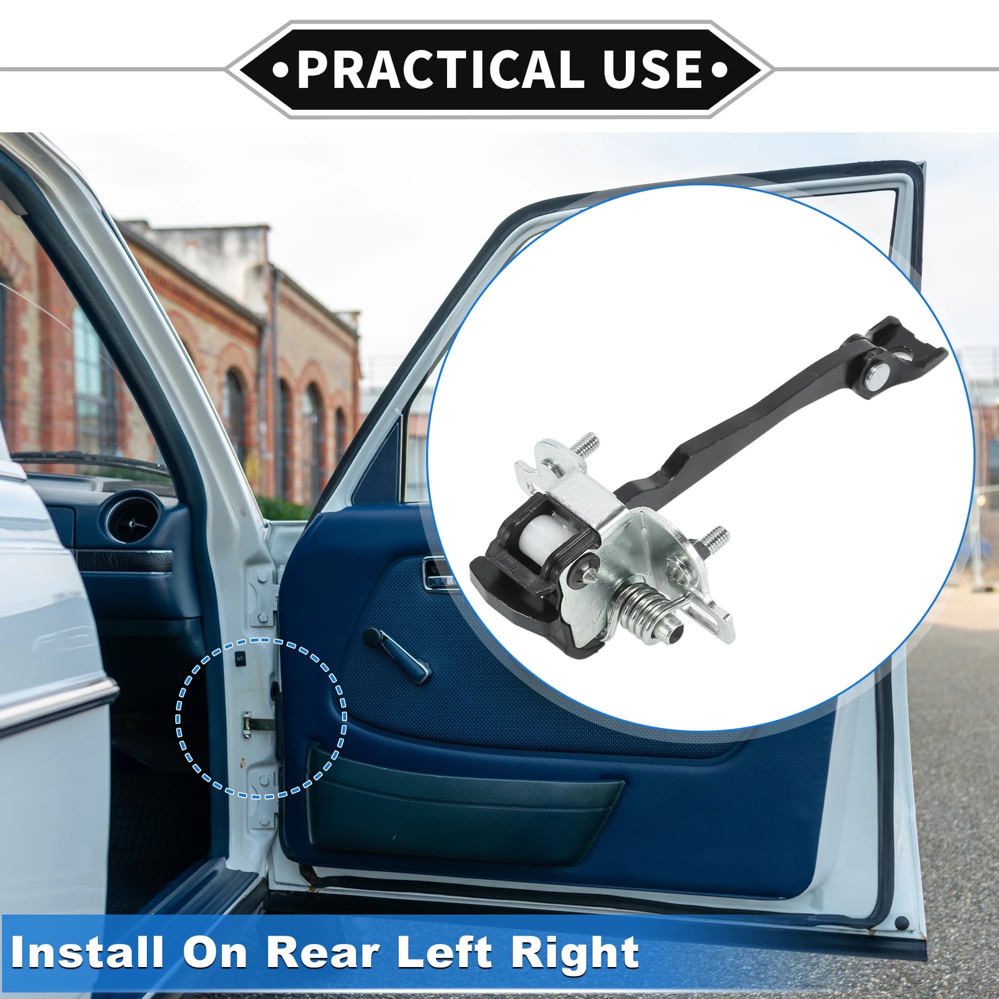 UXCELL Limitatore del fermo della cinghia di controllo della porta compatibile per Citroen C4 Picasso I Mpv (UD_) 2006-2013 Durevole posteriore sinistro destro