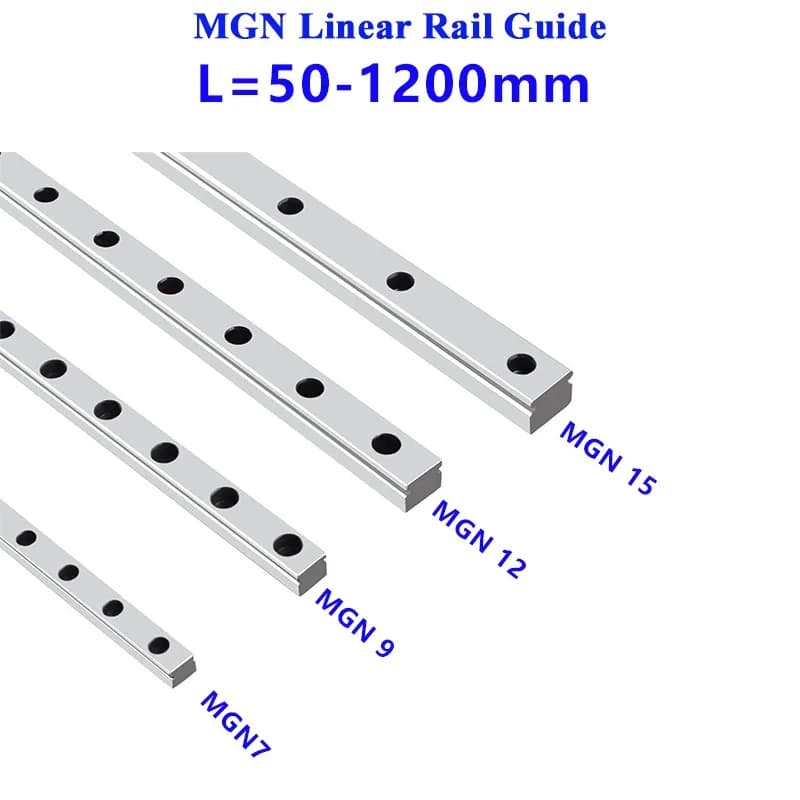 MGN Linear Rail Guide MGN7 MGN9 MGN12 MGN15 Miniature Linear Rail Length 100mm-1000mm Without Block for CNC 3D Printer Parts