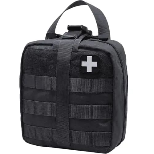 Kit Medico d'Emergenza Compatto da 180 Pezzi Impermeabile con Sistema MOLLE per Avventure all'Aperto, Viaggi e Uso in Veicoli