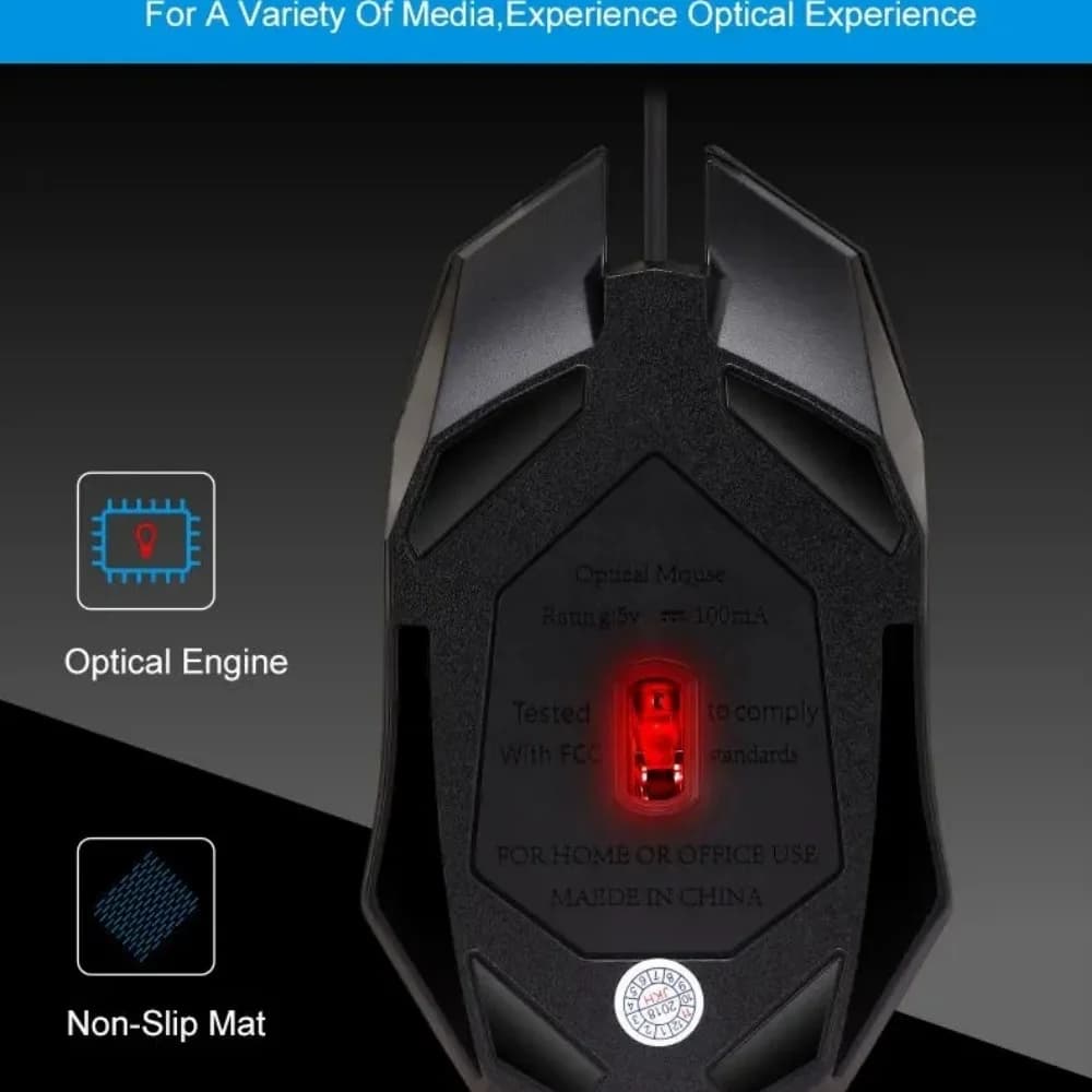 Wired illuminated Gaming Mouse 5000 DPI 3 Button Silent Mause USB Professional Gamer Mice Ergonomic Computer Mouse For PC Laptop