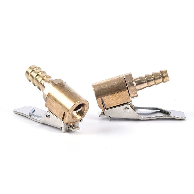 1Pc Brass Car Tyre Inflator Valve Connector Air Chuck Tire Clip Lock-on Car Adapter.
