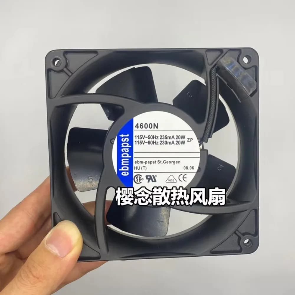 For ebmpapst 4600N 115V 12038 20W High Temperature Resistant All Metal Cooling Fan