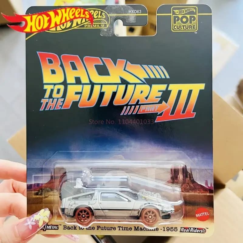 2025 originale Hot Wheels 2025 Cultura pop Hxd63-L Serie Lamborghini Ritorno al futuro Modello di auto Giocattoli Modello Collezione di auto Regalo