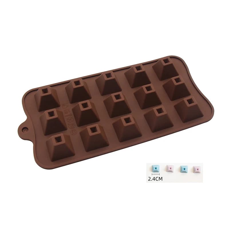 Stampo in Silicone a forma di piramide stampo per caramelle al cioccolato gesso per ghiaccio stampi in resina di argilla strumento di cottura