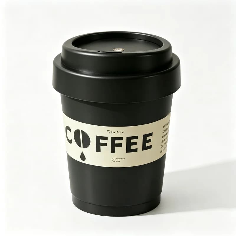 Generic Coffee Cup Shaped Trash Can Swing Lid Garbage Bin Pet Odor Proof Waste Basket For Bedroom Bathroom Living Room Household