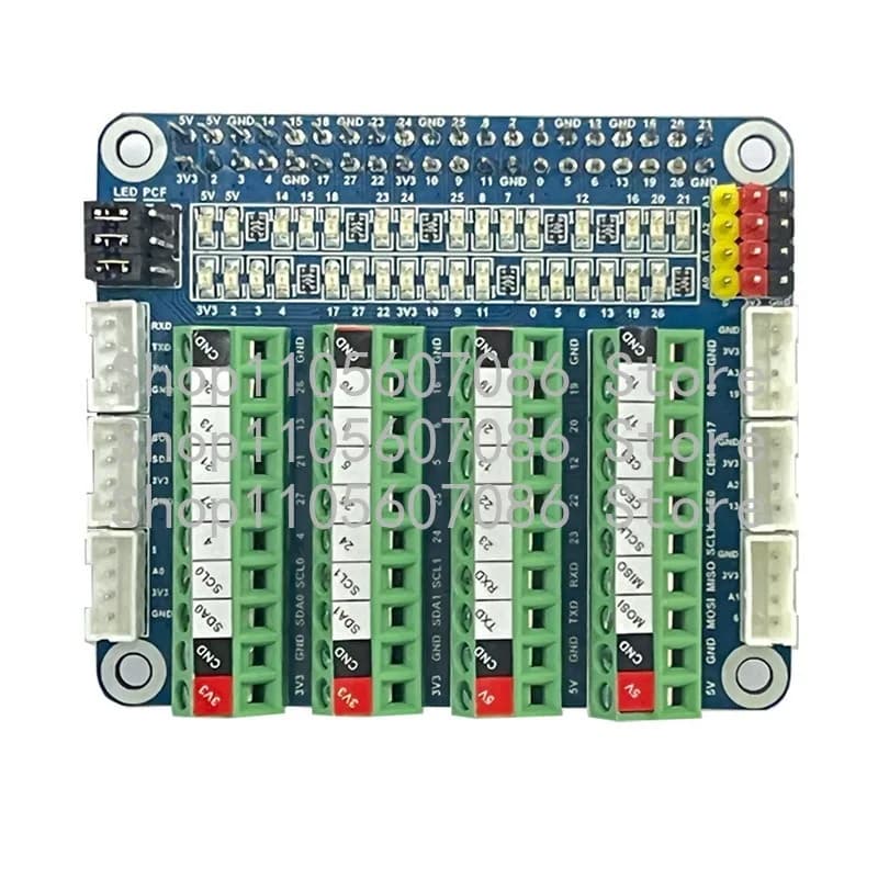 Applicable To Raspberry Pi PCF8591 Sensor LED Expansion Board GPIO Port Test Board ADC/DCA，PI-ALL-GPIO-TEST-BOARD-(B)