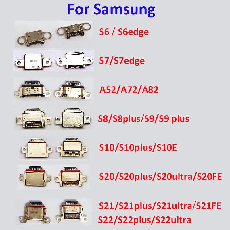 10 Pz Presa di Ricarica USB Porta Spina Dock Connettore del Caricatore Per Samsung S6 S7 edge S8 S9 S10 S20 S21 S22 Plus Ultra FE A52 A82