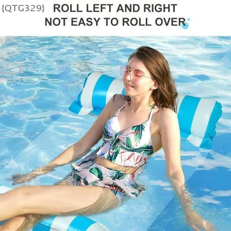 【QTG329】Amaca Galleggiante Gonfiabile Pieghevole, Lettino Portatile Galleggiante per Piscina e Spiaggia【WQ】