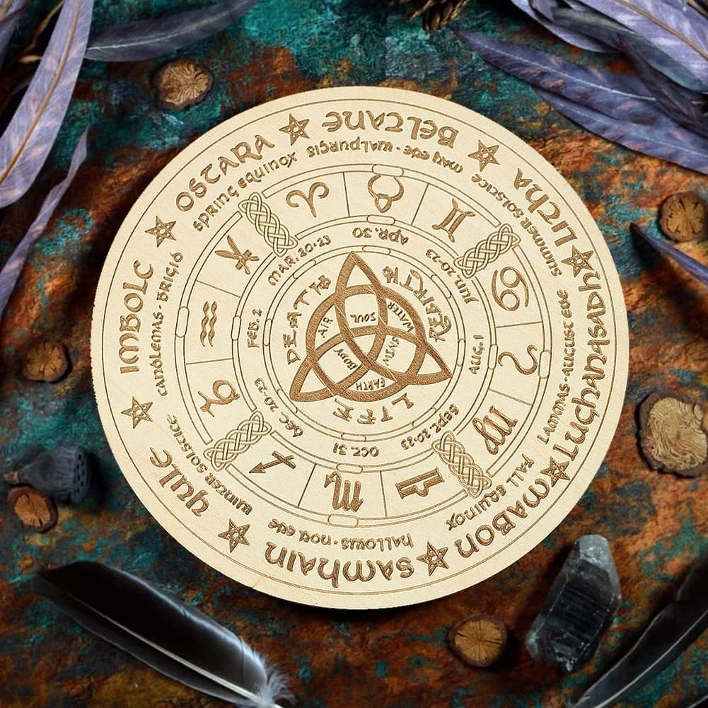 Vassoi in Legno Geometrici, Espositori per Gioielli e Cristalli, Tavola per Pendoli, Accessori per Divinazione e Messaggi Metafisici, Forniture per Altare
