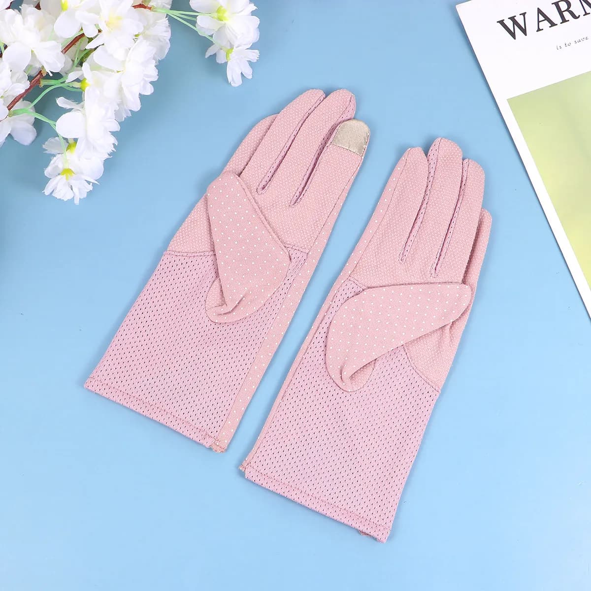 1 paio di guanti protettivi per touchscreen, design floreale in pizzo traspirante, eleganti, leggeri ed elastici, per matrimoni, opera, danza classica