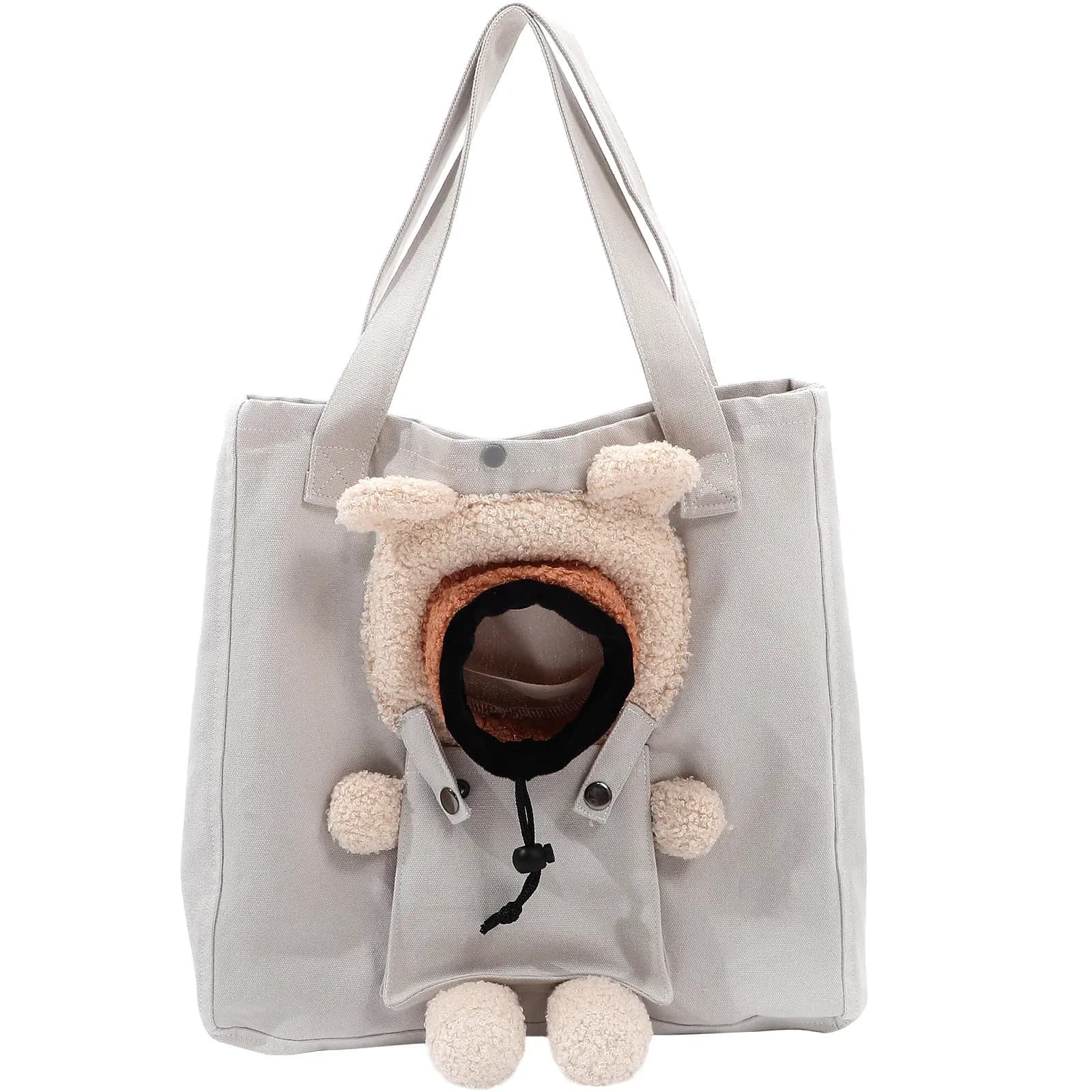 Borsa Trasportino Portatile in Tela Traspirante per Gatti e Cani, Ideale per Viaggi e Gite, Design Elegante e Confortevole, Marsupio per Animali Domestici