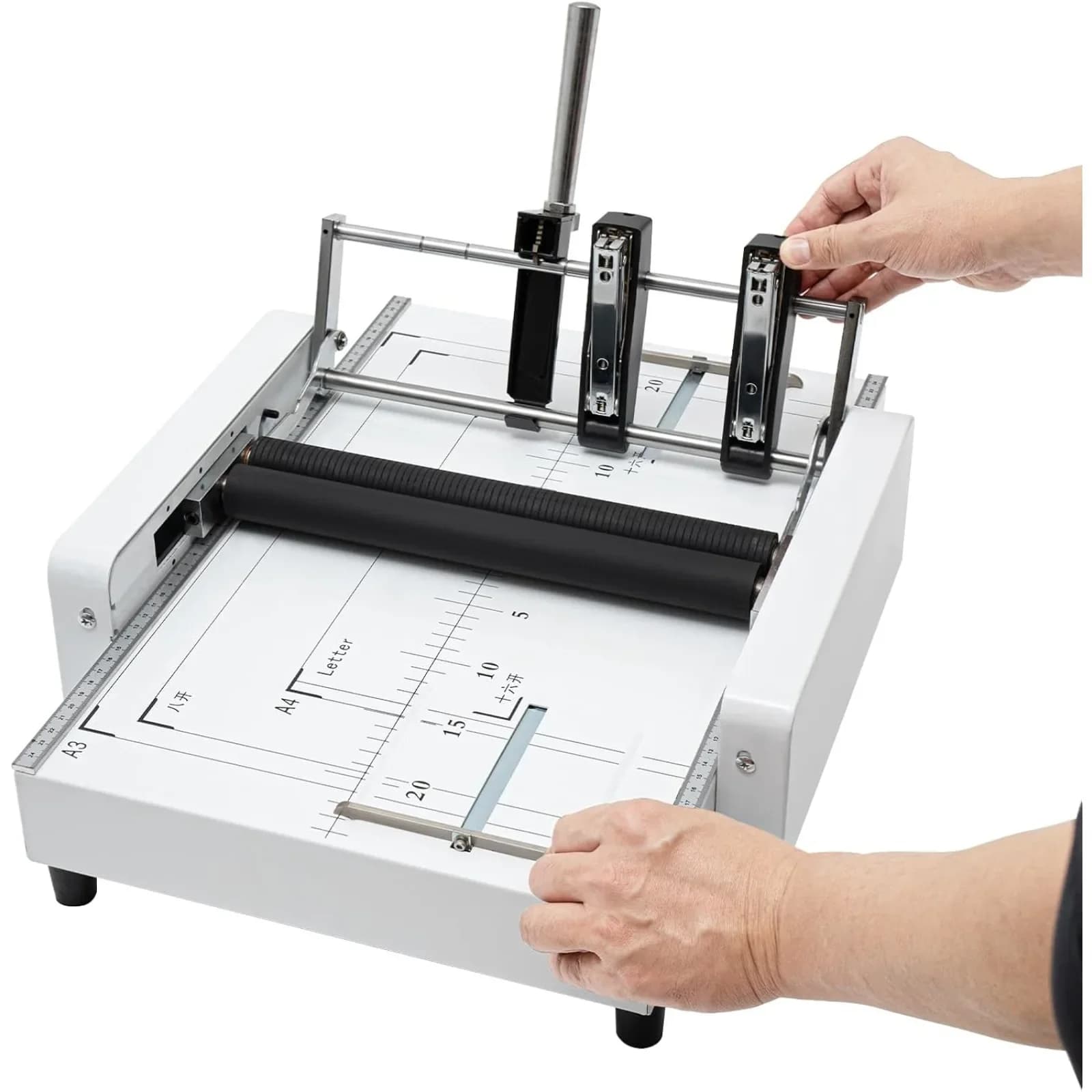 Creatore di libretti, cucitrice per cartelle di carta MAX 11,7"×16,5", cucitrice per libri automatica multifunzionale 2 in 1