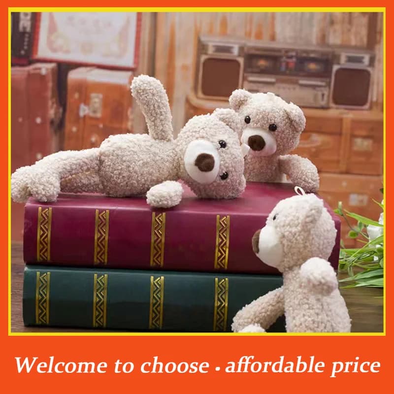 TH Cute Stuffed Bear Dolls Soft Mini Animal Plush Keychain Room Decorations Car Decoration Props