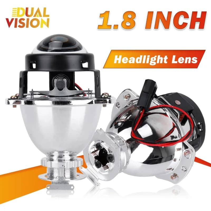 2 pz 1.8 pollici lenti per proiettori allo xeno H4 H7 9006 9005 HID lampadina per fari auto per kit di aggiornamento moto Auto Mini lampada frontale